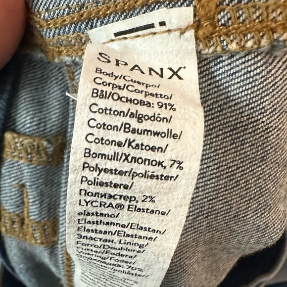 SPANX Straight Leg Jean Vintage Indigo Size Large Tall - Picture 6 of 8